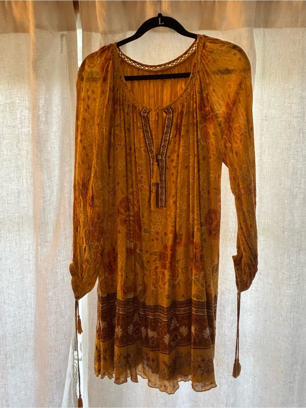 Spell Floral Peasant Tunic Dress
